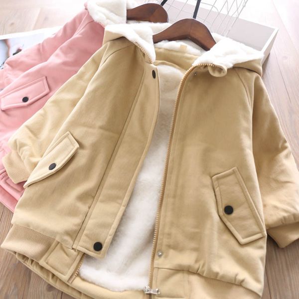 

autumn and winter 2020 wholesale of girls' hood and fleece windshirts, Blue;gray