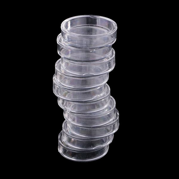

20 pieces plastic applied clear round cases coin storage capsules holder many sizes
