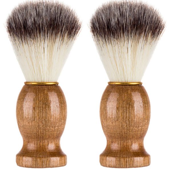 

men shaving bear brush badger hair shave wood handle razor barber tool cosmetic brush c0821