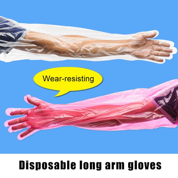 

50 pcs/bag disposable long arm gloves soft thicken for veterinary examination 899