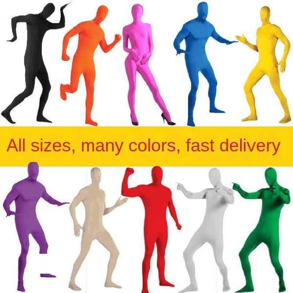 

film performance cloth clothes color clothes full body fashion students wrap catsuit costumes costumes & cosplay tight matting clothes, Black