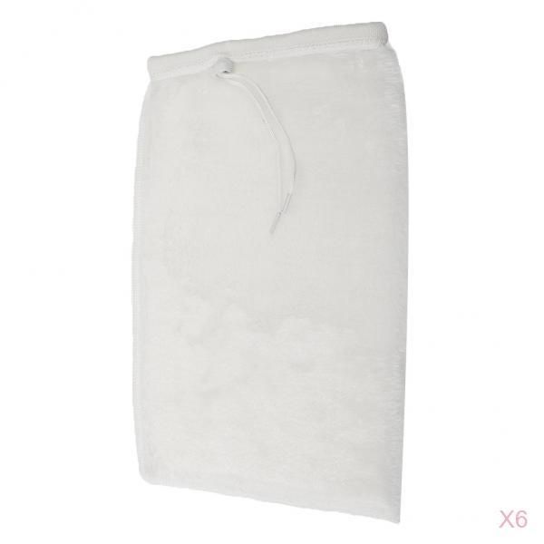 

6шт aquarium filtration медиа фильтр сумки фильтр одеяло ковер многоразовый fine mesh drawstring сумки