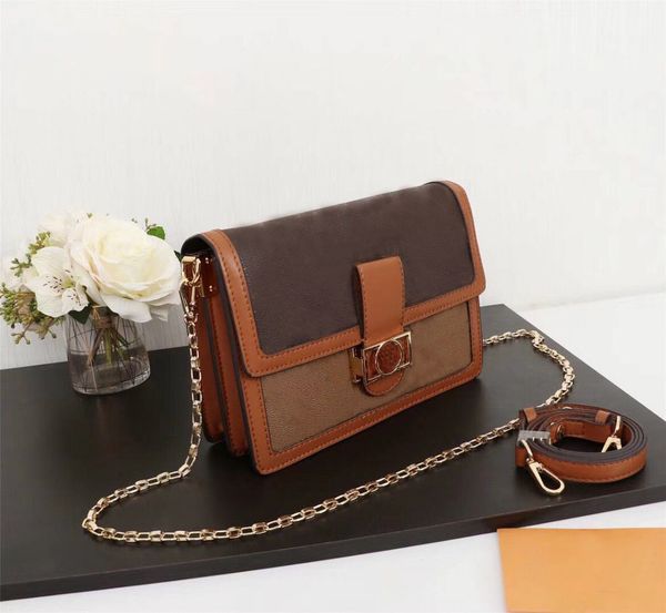 

2019 оригинальная высококачественная женская сумка dauphine m44391 средняя цепочка сумки из натуральной кожи сумка-мессенджер женские сумки