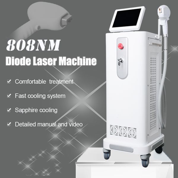 

808nm diode laser face hair removal for women and men permanent hair removal laser device 808 nm laser machine, Black
