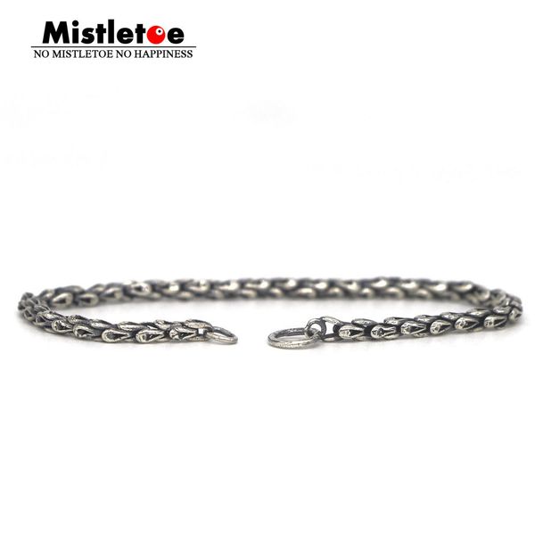 

mistletoe 925 sterling silver bracelet chain fit eurpeon jewelry, Golden;silver