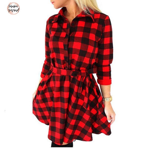 

платье способа женщин с длинным рукавом 3 короткие 4 рукавом платье плед проверил осень платье падения доставка дизайнер одежды, Black;gray