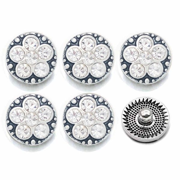 

luwellever 051 crystal 3d 12mm metal snap button for bracelet necklace interchangeable jewelry women accessorie findings