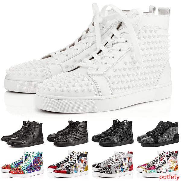 

ace designer casual shoes for men women studded spikes flats party lovers genuine leather boy girl fashion sneaker size 36-46