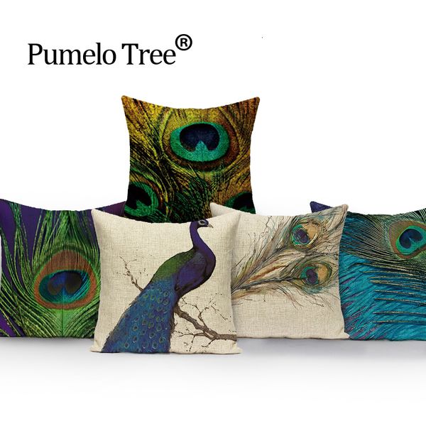 

peacock cushion cover decorative pillows blue lovely pillow cover birds linen pillow covers decorative custom