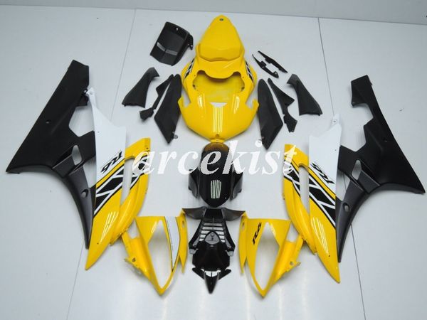 

новый abs литья под давлением для мотоциклов обтекатели kit подходит для yamaha yzf-r6 2006 2007 06 07 r6 yellow black