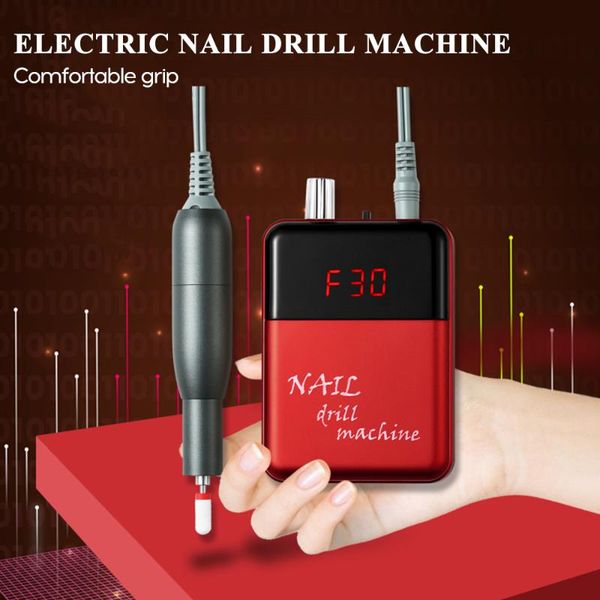 

nail art equipment portable electric drill machine adjustable speed digital display rechargeable removal manicure pedicure, Silver