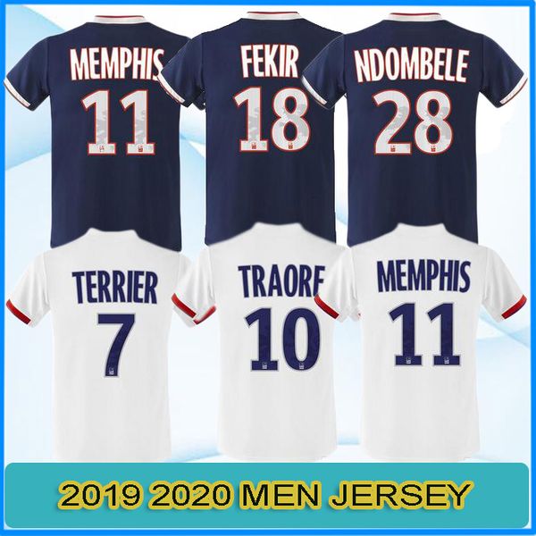 

Thailand Lyon jerseys Maillot de foot Olympique Lyonnais soccer jersey 2019 2020 football shirt TRAORE MEMPHIS FEKIR kit uniforms