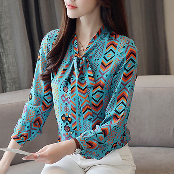 

womens and blouses silk blouse women long sleeve shirts plus size blusas korean fashion clothing blusas femininas elegante, White