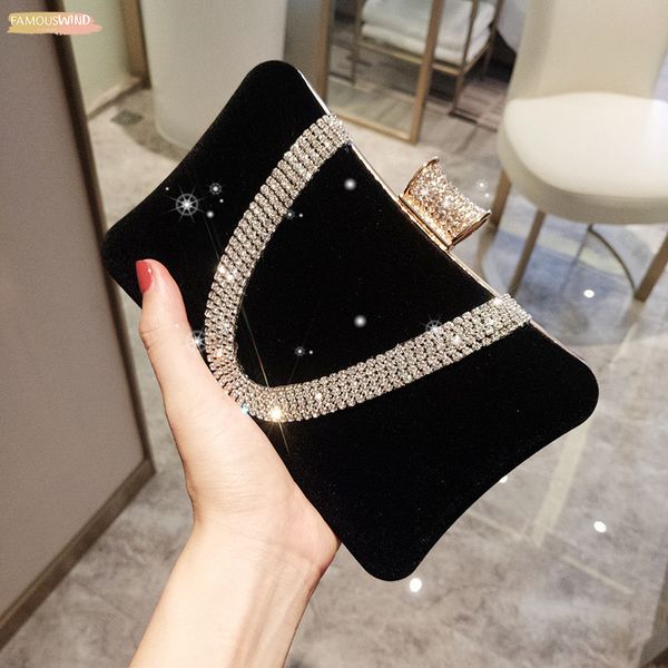 

clutch evening bags suede rhinestones evening bags purse shoulder bag for wedding diamonds lady purse mini evening bags