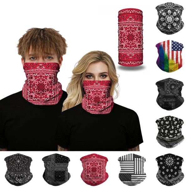 

outdoor hats sports bandana scarf face neck gaiter headband for motorcycle cycling riding windproof, Black;white