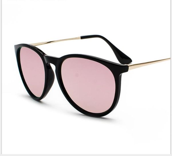 

retro polarized sunglasses brilliant pink black frame driving sunglasses tide, White;black