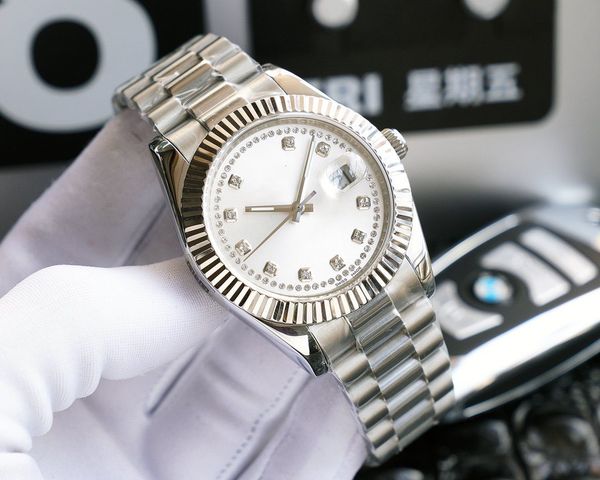 

men watches automatic movement 41mm 904l steel band men waterproof wristwatches sapphire crystal men wristwatches, Slivery;brown
