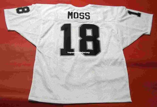 

retro #18 randy moss custom mitchell & ness jersey white mens stitching s-5xl,6xl football jerseys running, Black;blue