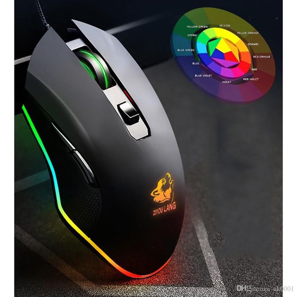 

factoryprice game mouse colorful light v1 usb 3200dpi cable colorful backlight led ergonomic gaming mouse for lappc