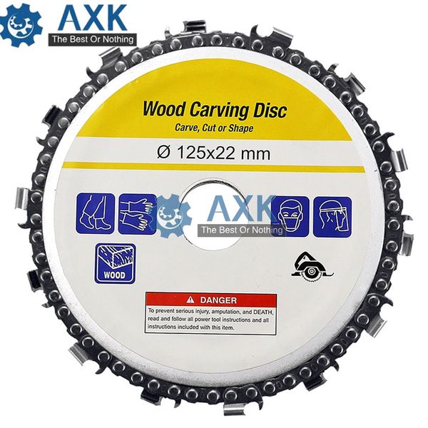

5 inch grinder chain disc sculpting tool cut steel chain wood carving disc for 125x22mm angle grinder abrasive lt286