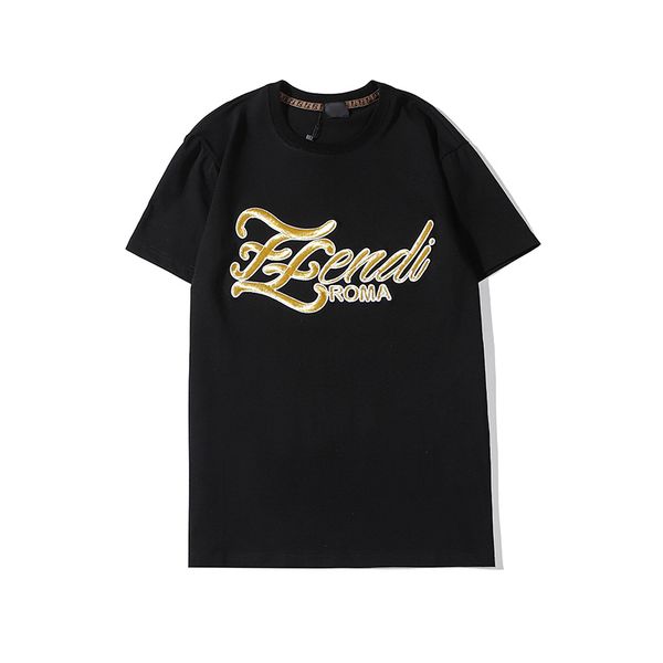 

spring and summer men's latest selling t-shirt men's women's fashion label embroidered t-shirt short sleeve size s-xxl, Blue