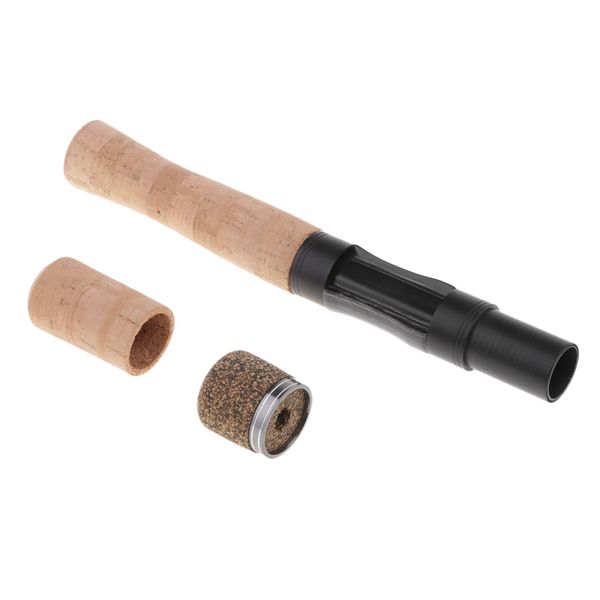 

fishing rod cork handle grip with solid wood wheel seat for rod building
