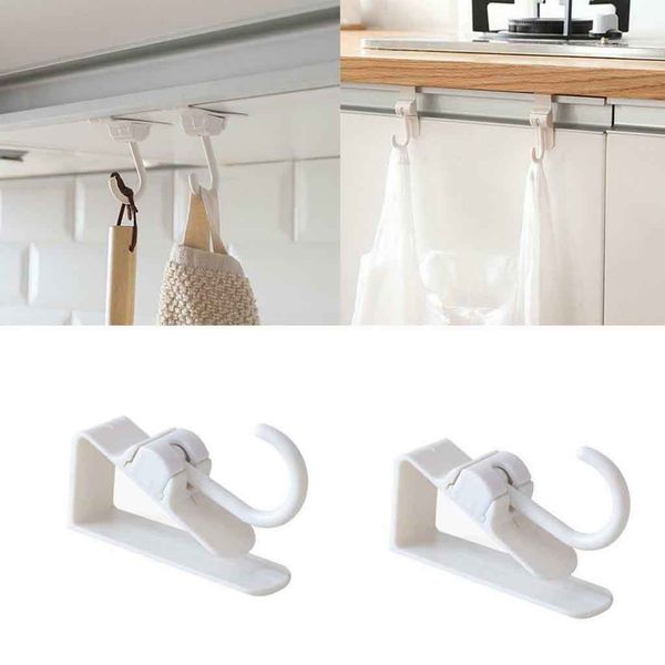 

2/4/8pc new abs plastic door hooks rotatable hanging holder storage hook organizer bathroom kitchen sink cabinet door back hook