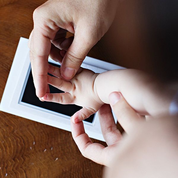 

baby non-toxic handprint footprint imprint kit baby souvenirs casting newborn hand ink pad toddle birthday gifts