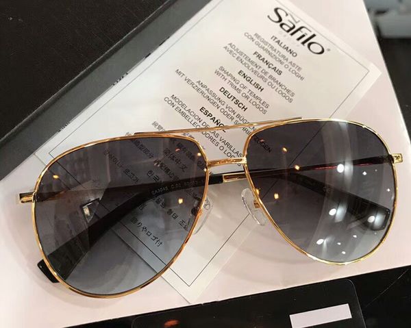 

men 3045 pilot sunglasses gold/grey shaded lens 60mm glasses designer glasses eyewear new with box, White;black