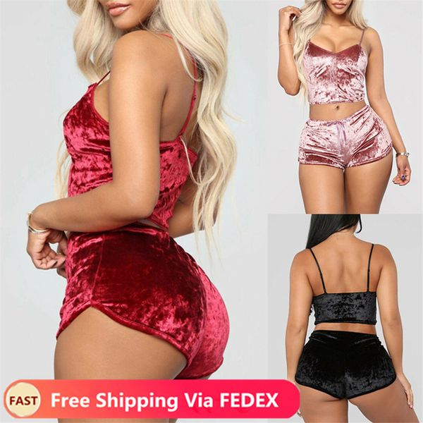 

2020 two pieces bra sets velvet underwear lingerie sets ladies intimates and pants sleepwear babydoll sets clothing, Red;black