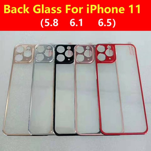 Geri 5D Kavisli Metal Kenar Titanyum Alaşım Geri temperli cam Ekran Koruyucu iPhone 11 pro max iPhone XR XS XS Max geri glas