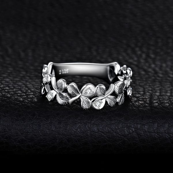 

jewelrypalace lucky 3 leaf clover cz ring 925 sterling silver rings for women party stackable wedding rings silver 925 jewelry