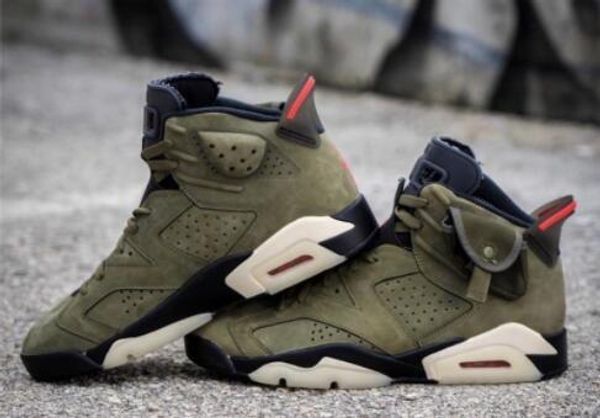 

travis scotts x 6 medium olive 3m reflect men basketball shoes glow in the dark amy green sports trainers cactus jack 6s sneakers zh0650