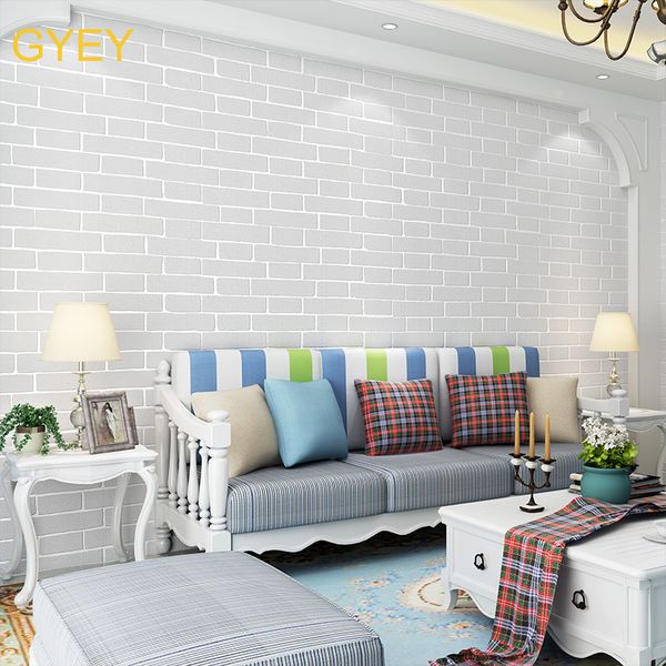 

3d white brick pattern brick wallpaper clothing store culture bedroom living room background wall paper white