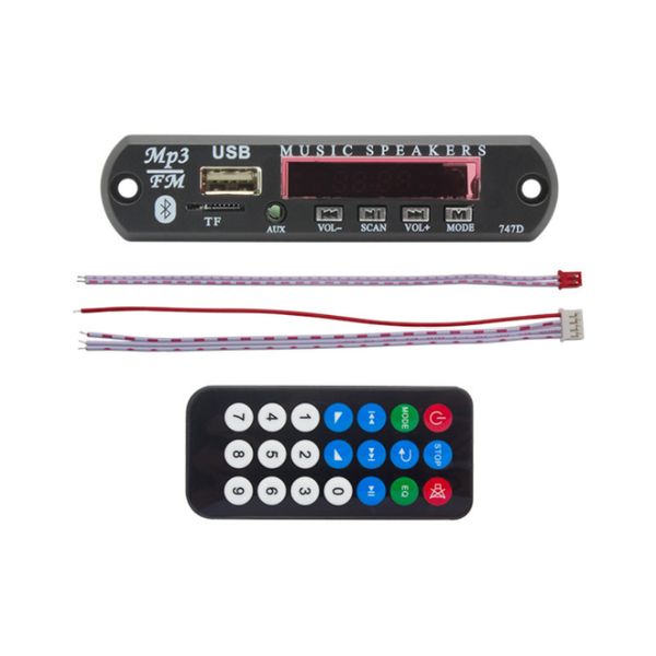

elistooop wireless bluetooth dc car vehicles mp3 wma decoder board audio module usb fm tf radio for car mp3 accessories