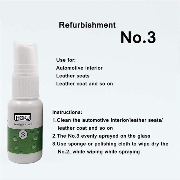 

20/50ml car refurbished agent hgkj-3 interior trim leather plastic care maintenance cleaner car styling