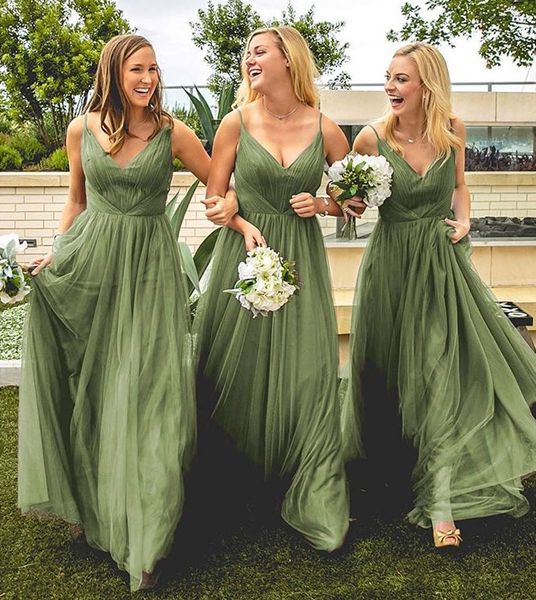

spaghetti straps tulle floor length bridesmaid dresses for women evening dresses simple gowns, Red;white