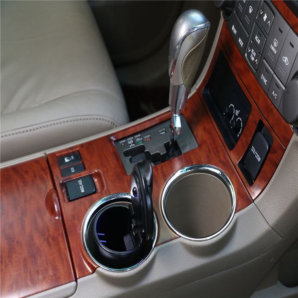 

1pc car auto led ashtray blue led light cigarette smoke ash cylinder bin for 307 206 308 407 accessories
