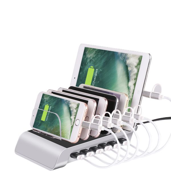 

usb charging station,6 port multiple charger station cell phone docking station for iphone and other usb charged devices