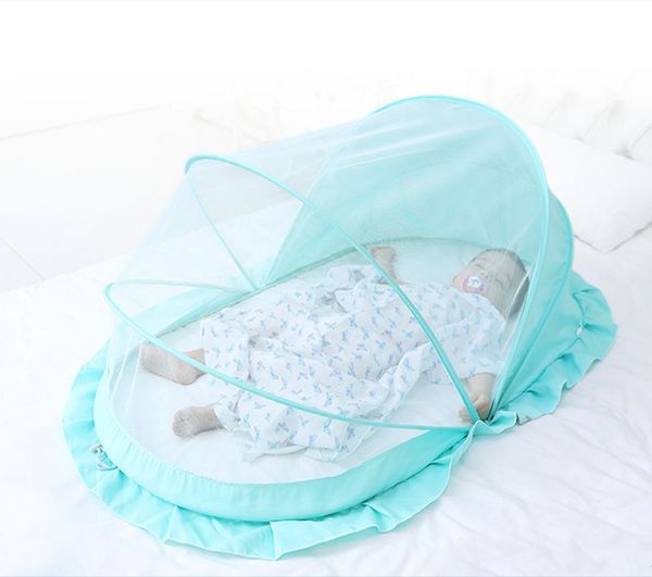 0-3 anni Rete per bambini Pieghevole/Portatile Verde/Rosa Poliestere Neonato Zanzariera Tenda Letto Culla Rete Baldacchino con mantovana