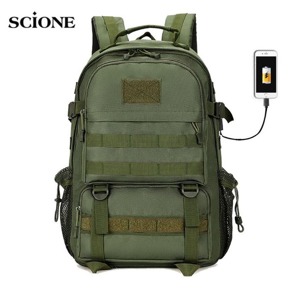 

usb charging tactical backpack camping bags mountaineering hiking trekking camouflage hunting molle sports sack xa998wa