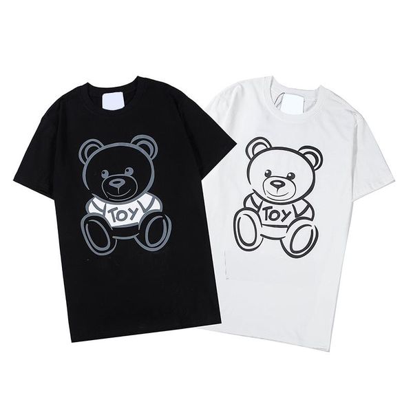 

конструктор мужская футболка медведь pattern буквенные рубашки 2020 новые футболки summer прохладный удобная мужская мода коротким рукавом ф, White;black