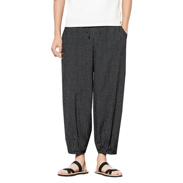 

feitong harem pants men fashion casual black pants jogger fitness trousers loose