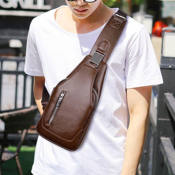 

men chest shoulder backpack sling cross body travel bag for travel sports portable multifunctional h7jp