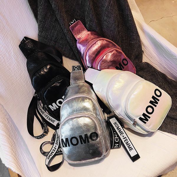 

summer bag female 2020 new style riding chest bag tide korean fashion lettered girl messenger hand