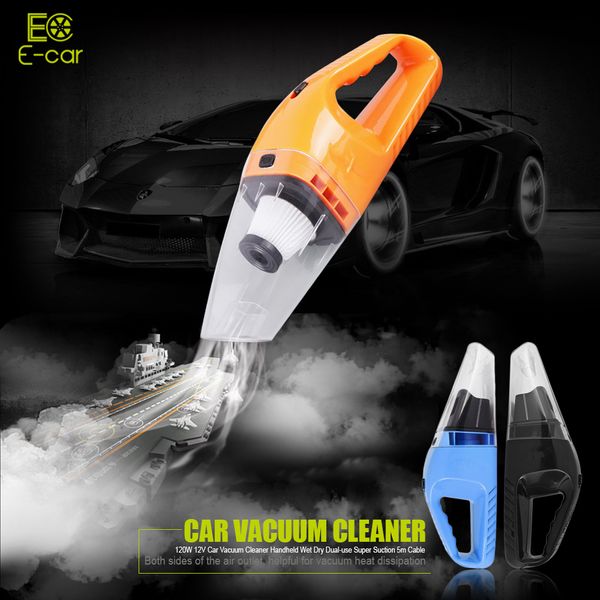 

new 120w 12v car vacuum cleaner handheld mini vacuum cleaner super wet and dry dual use handheld