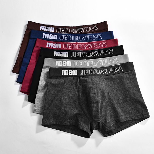

3pcs/set boxer mens underwear men cotton underpants male pure men panties shorts underwear boxer shorts cotton solid color, Black;white