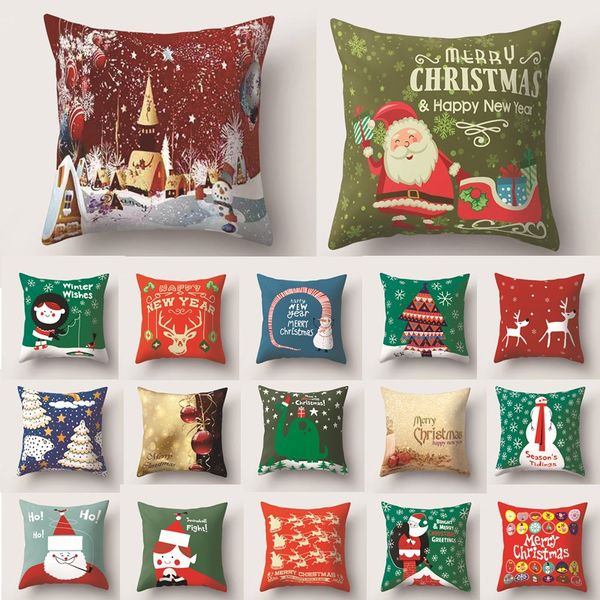 

riancy merry christmas deer cushion cover decorative pillows for sofa living room cushion happy new year home decoration 40511-1