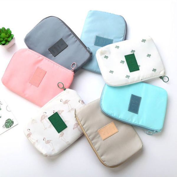 

portable women lady travel bag purse handbag make up zipper organiser