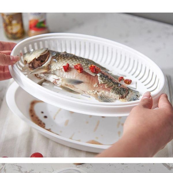 

kitchen craft microwave fish steamer plastic microwave fish container quickly easily cook delicious tasting dinner dish